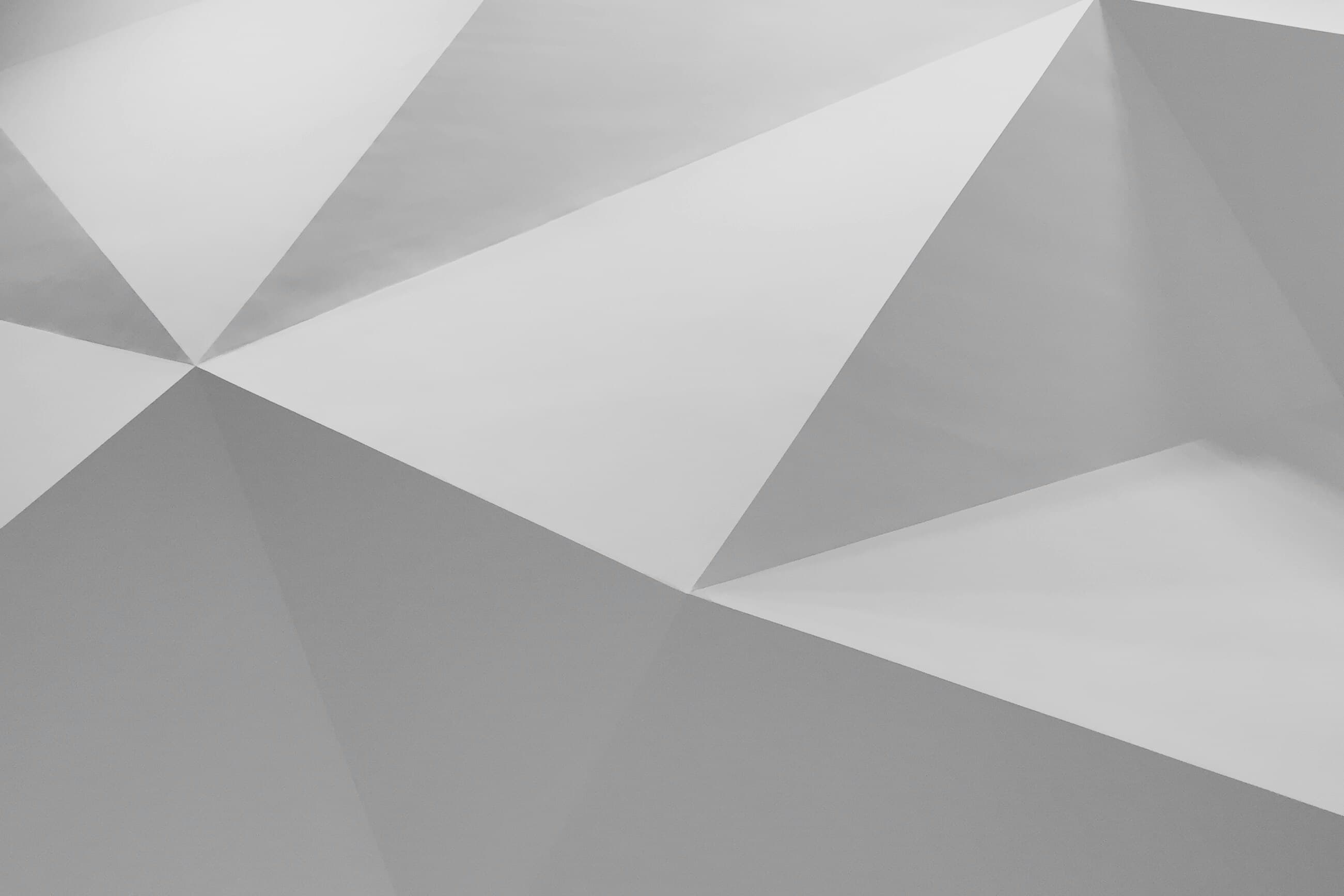 Abstract geometry made up of white triangles